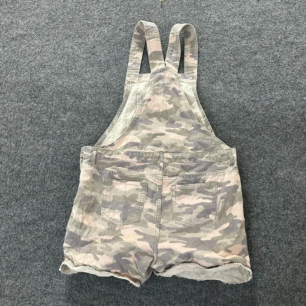 The Children's Place Shortalls Girls Size 16 Pink Camo Raw Hem Casual Bib